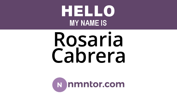 Rosaria Cabrera