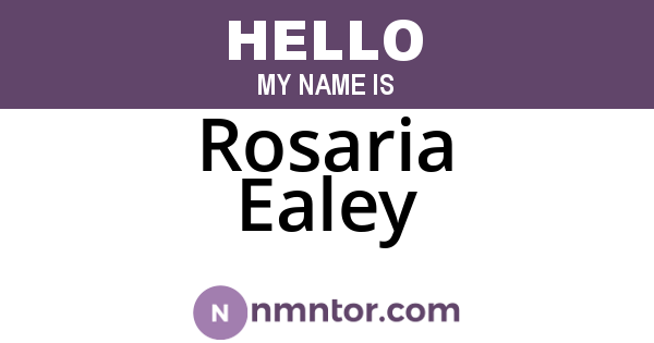 Rosaria Ealey