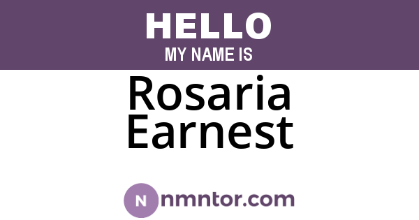 Rosaria Earnest