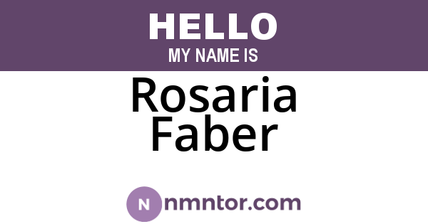 Rosaria Faber