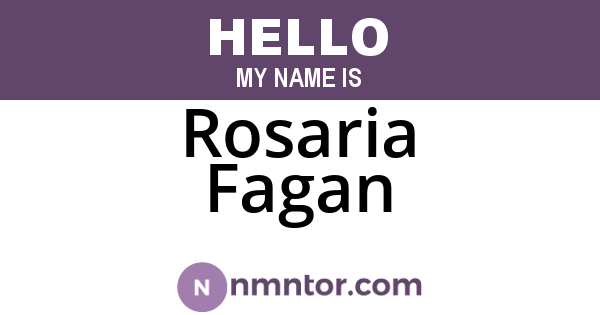 Rosaria Fagan