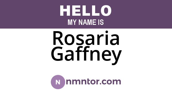 Rosaria Gaffney