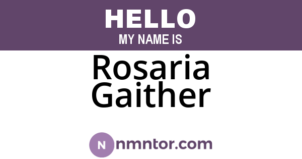 Rosaria Gaither
