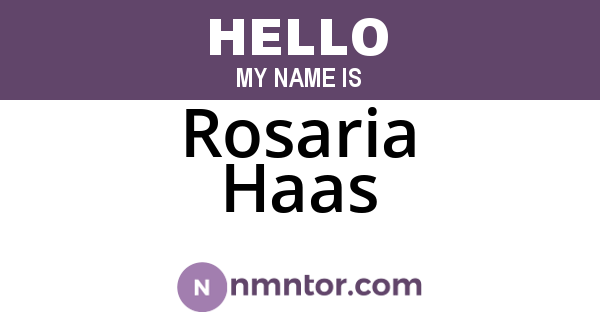 Rosaria Haas