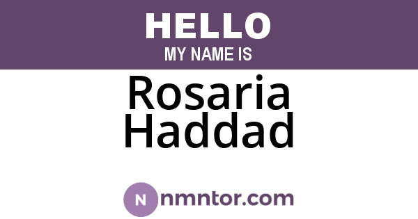 Rosaria Haddad