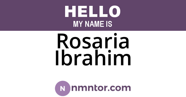 Rosaria Ibrahim