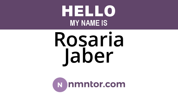 Rosaria Jaber
