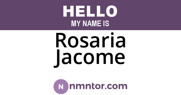 Rosaria Jacome