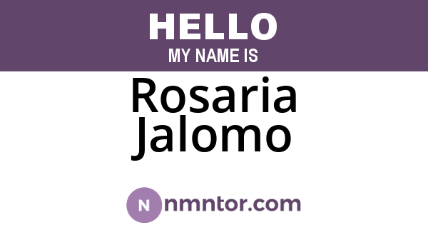 Rosaria Jalomo