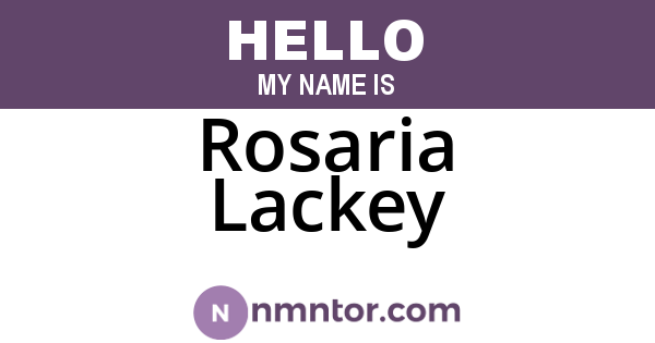 Rosaria Lackey