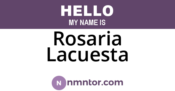 Rosaria Lacuesta