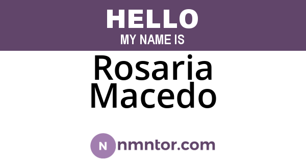 Rosaria Macedo