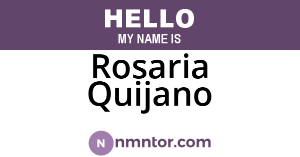 Rosaria Quijano