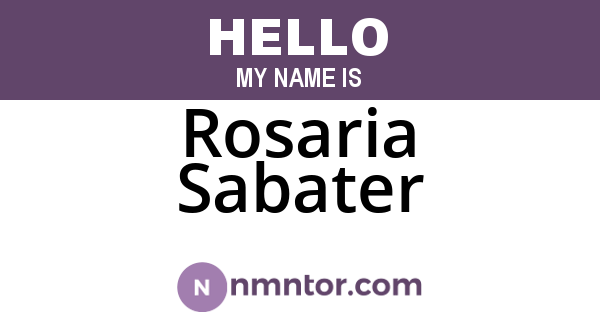 Rosaria Sabater