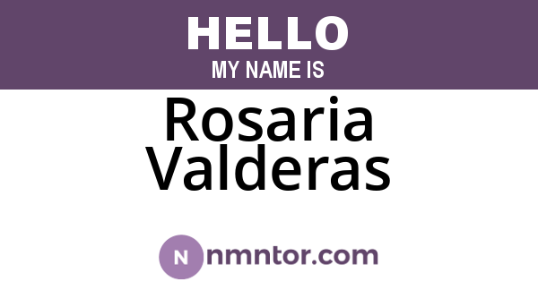Rosaria Valderas