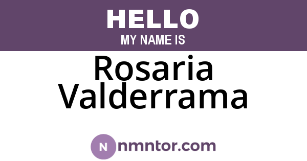Rosaria Valderrama