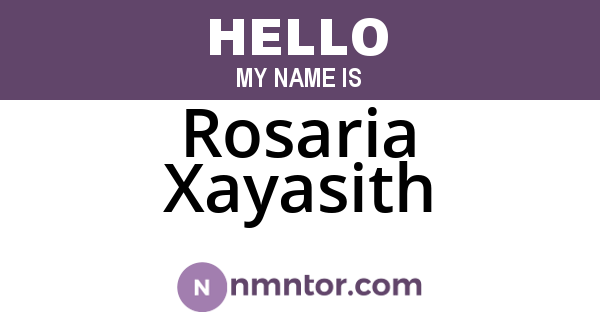 Rosaria Xayasith