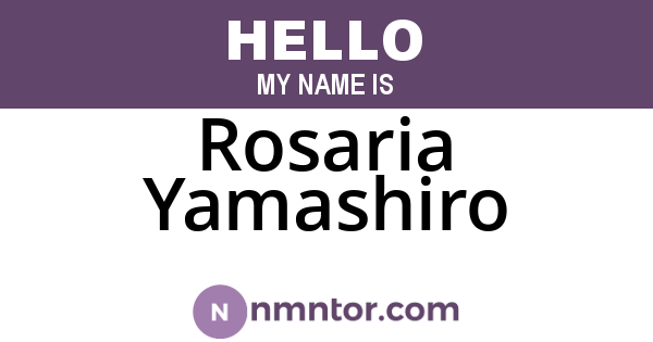 Rosaria Yamashiro