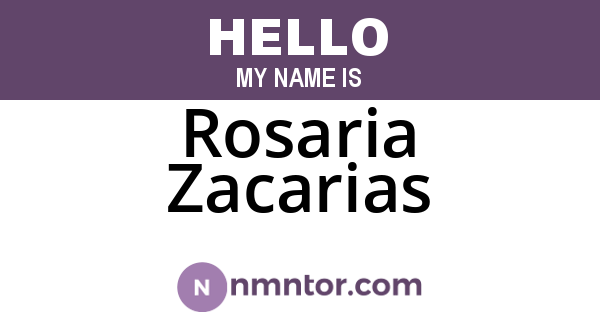 Rosaria Zacarias