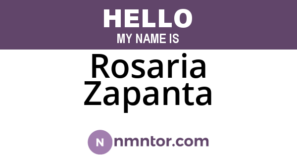 Rosaria Zapanta