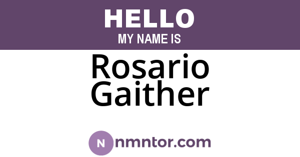 Rosario Gaither