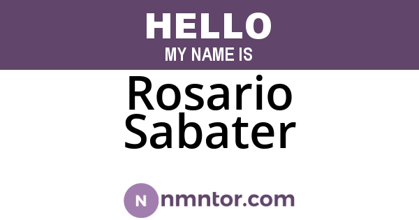 Rosario Sabater