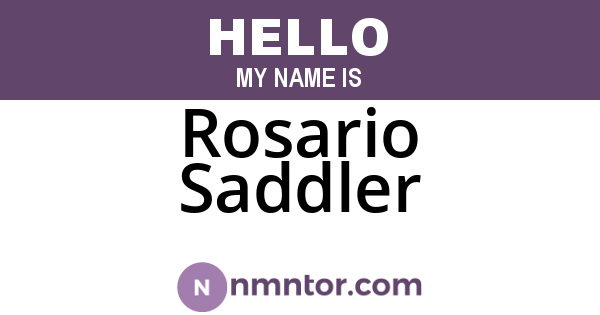 Rosario Saddler