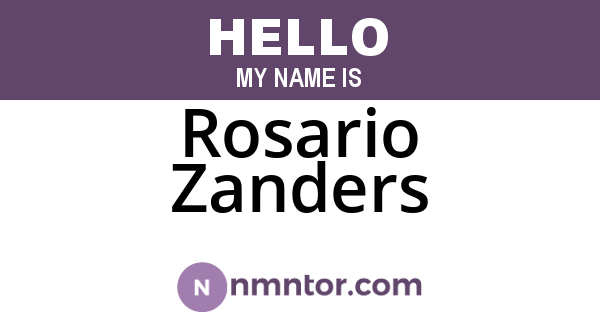 Rosario Zanders