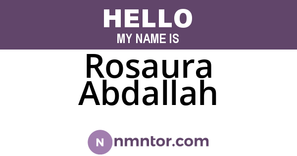 Rosaura Abdallah