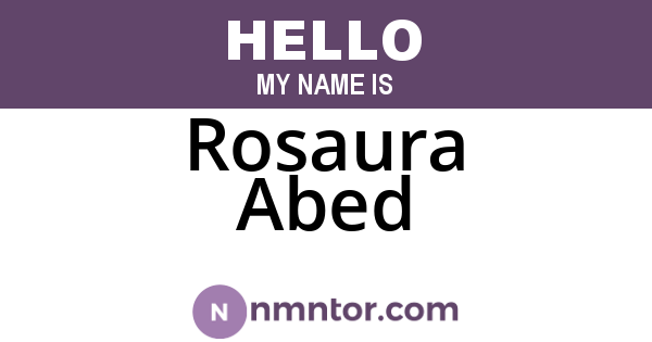 Rosaura Abed