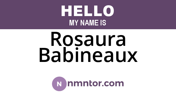 Rosaura Babineaux