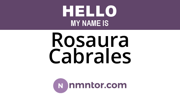 Rosaura Cabrales