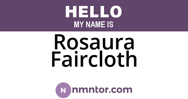 Rosaura Faircloth