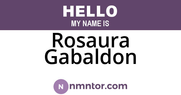 Rosaura Gabaldon