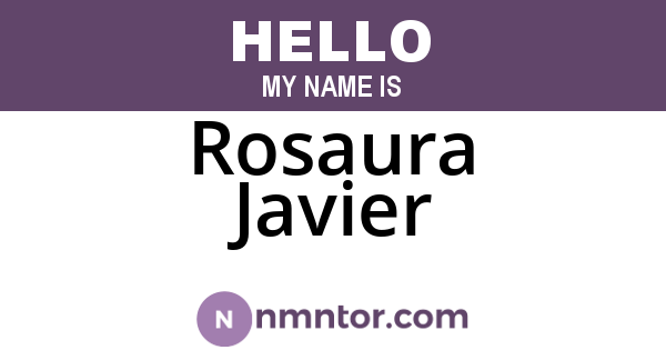 Rosaura Javier