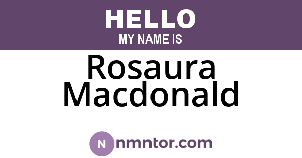 Rosaura Macdonald