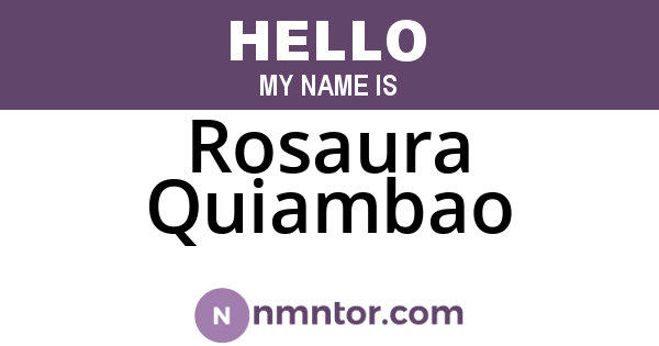 Rosaura Quiambao