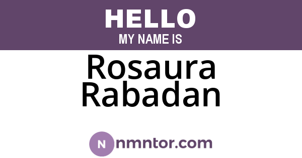 Rosaura Rabadan