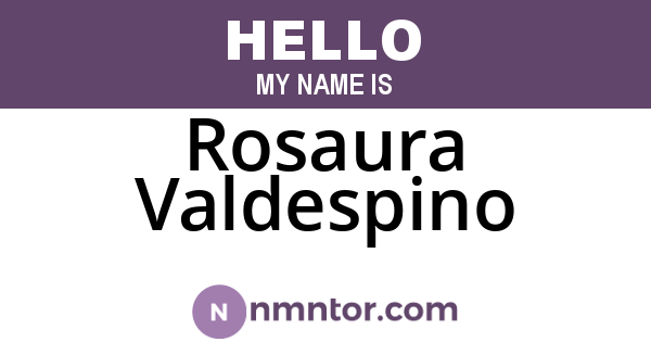 Rosaura Valdespino