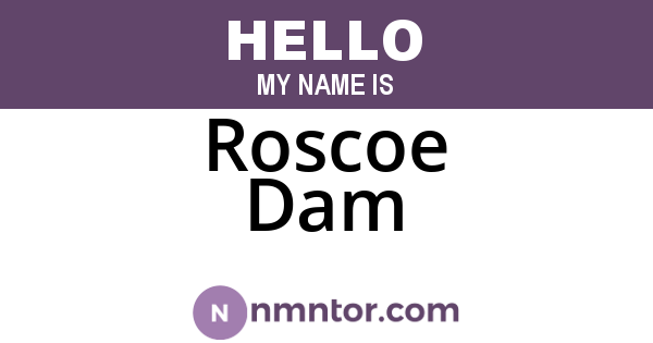 Roscoe Dam