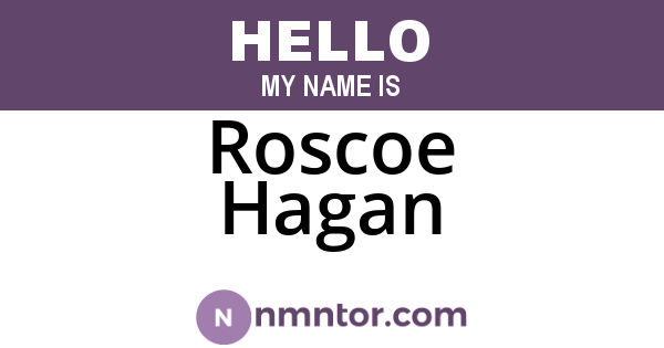 Roscoe Hagan