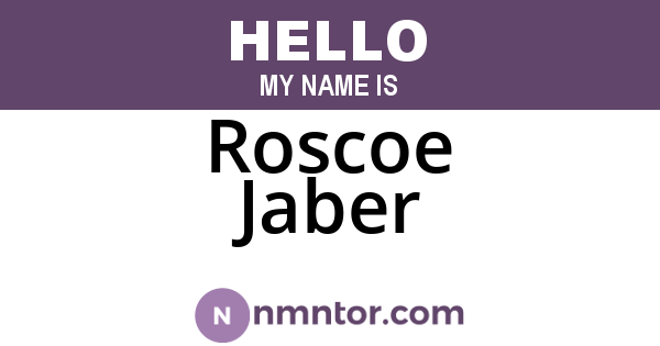 Roscoe Jaber
