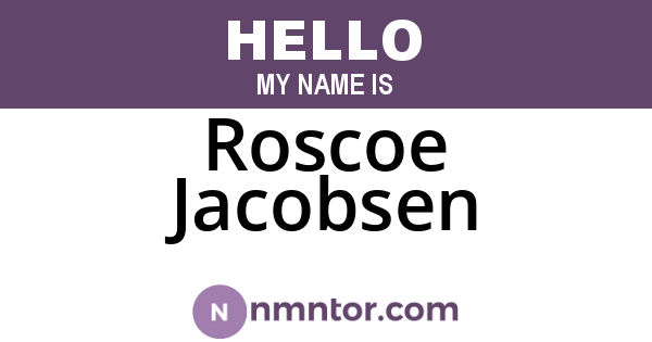 Roscoe Jacobsen