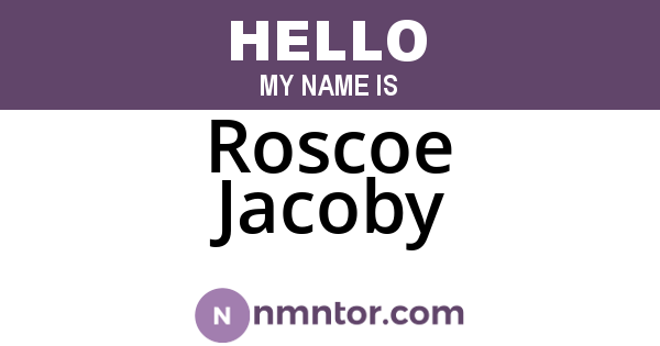 Roscoe Jacoby