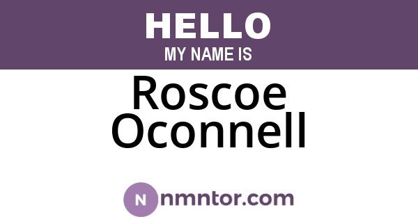 Roscoe Oconnell