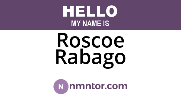 Roscoe Rabago