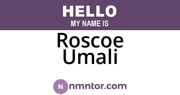 Roscoe Umali