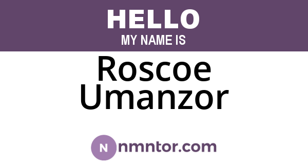 Roscoe Umanzor