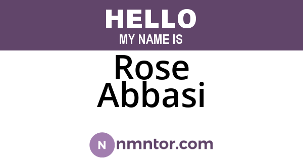 Rose Abbasi