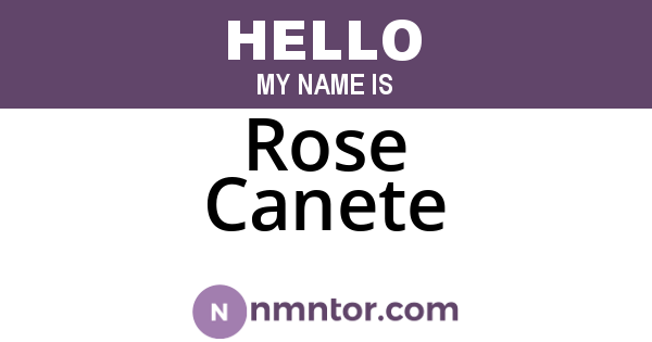 Rose Canete